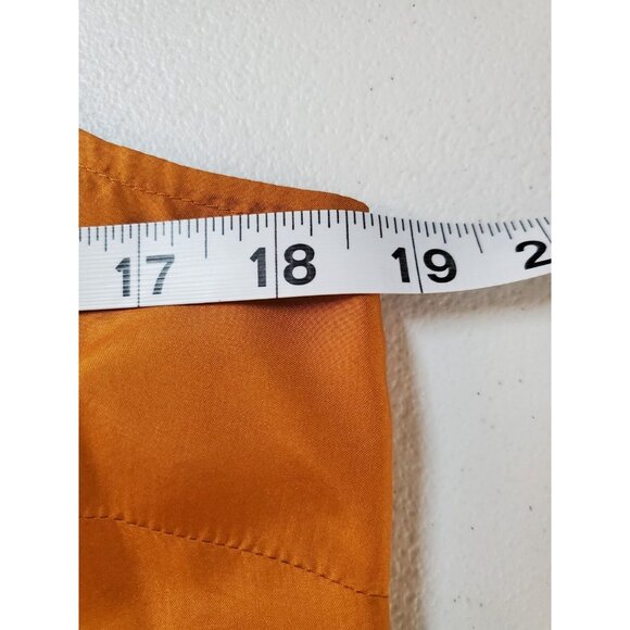 J. Crew Gold Silk Ruffle Neck Blouse Sleeveless Button Up Top Size 6 Preppy - Picture 9 of 13